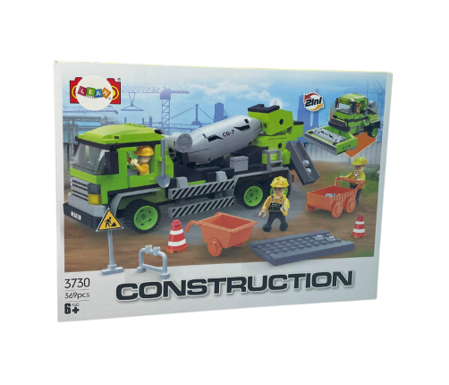 Large Concrete Roller 369 Piece Construction Brick Set