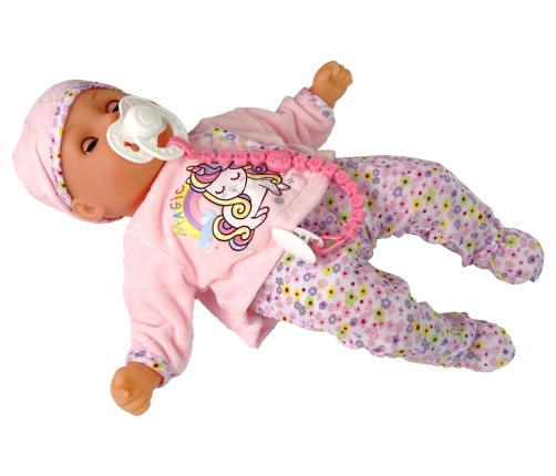 Baby Doll Sound Pacifier Bib Pink Unicorn Pyjamas