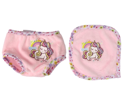 Baby Doll Sound Pacifier Bib Pink Unicorn Pyjamas