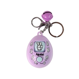 Key ring Game Paper Stone Scissors Purple