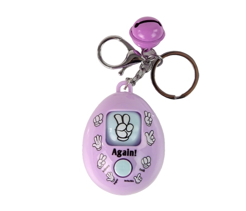 Key ring Game Paper Stone Scissors Purple