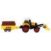 Tractor With Trailer Excavator Bulldozer Agricultural Machine Yellow