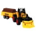 Tractor With Trailer Excavator Bulldozer Agricultural Machine Yellow