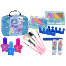 Beauty Set in a Blue Cosmetics Case