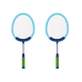 Set of 2 Badminton Rackets Blue Badminton Shuttlecocks