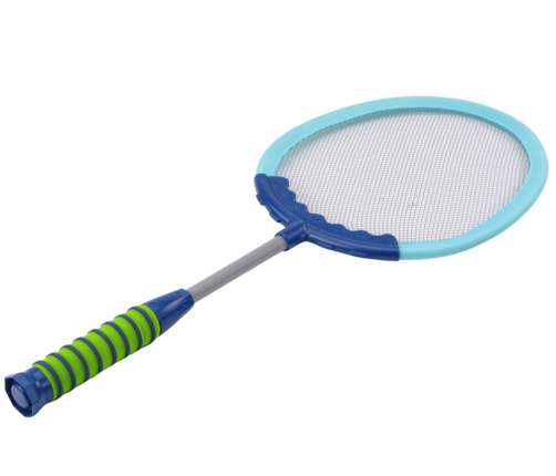 Set of 2 Badminton Rackets Blue Badminton Shuttlecocks