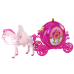 Carriage With Horse Doll Princess Carriage Pink Pegasus Set