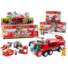 Fire Department Boot Airplane Helicopter Construction Blocks MIX