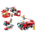 Fire Department Boot Airplane Helicopter Construction Blocks MIX