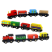 Train Train Wooden Locomotive Magnet Carriages Mix Set 12 pieces.