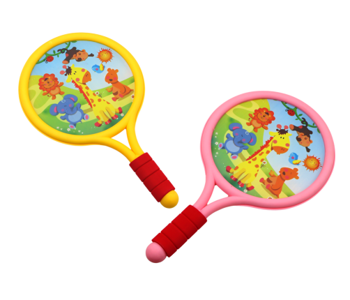 Children's Badminton Rackets Animals Yellow Pink