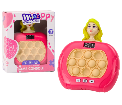 Pop-It Wac A Mole Doll Lights Sounds Pink Game