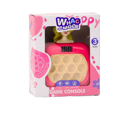 Pop-It Wac A Mole Doll Lights Sounds Pink Game