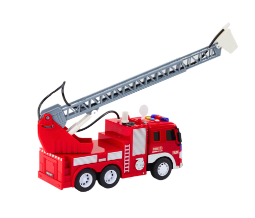 Fire Truck With Boom 1:16 Lights Sounds Water Drive Red