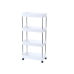 Mobile Shelf 4 Shelves White on Wheels