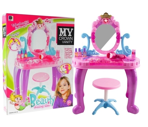 Dressing And Make Up Stand for Princess Mirror Sounds Lights