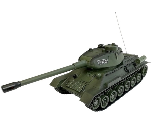 R/C Tank 1:28 with Enemy Bunker Green T-34