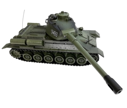 R/C Tank 1:28 with Enemy Bunker Green T-34