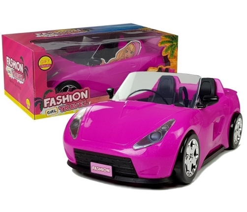 Doll Car Pink Cabriolet 34 cm