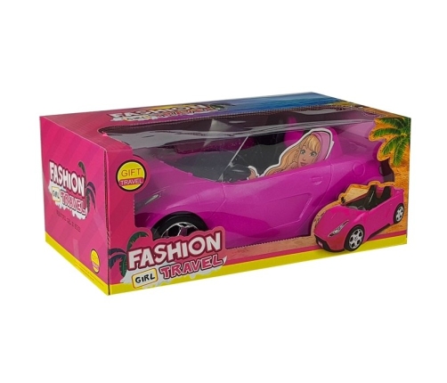 Doll Car Pink Cabriolet 34 cm