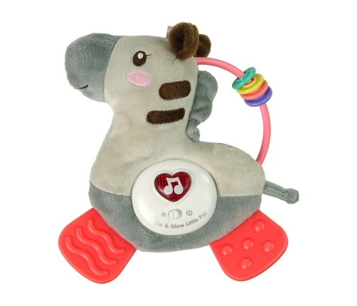 Interactive Educational Zebra Grey Sound Melodies Teether Rattle