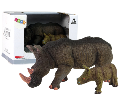 Set of 2 Figures Rhinoceros with cub