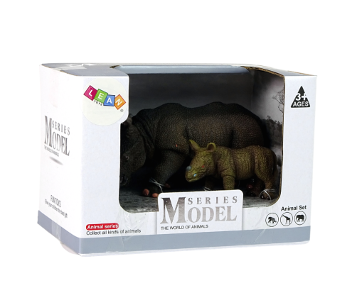 Set of 2 Figures Rhinoceros with cub