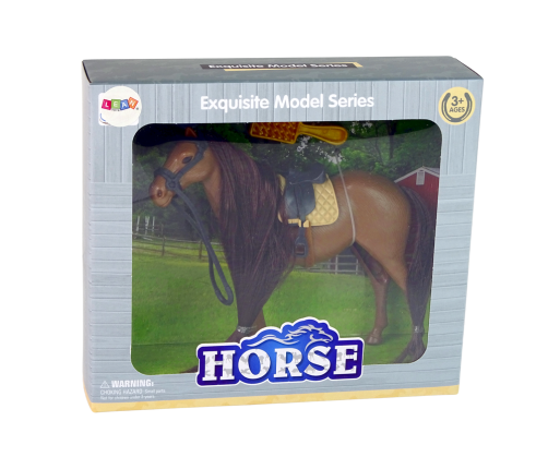 Brown Mane Combing Horse Figurine