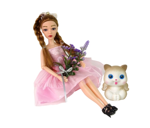 Baby Doll Emily Pigtails Cat Flowers