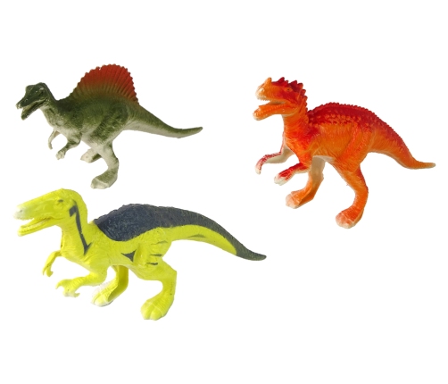 Set of Dinosaur Figures 9 Pieces Colorful