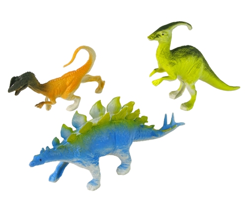 Set of Dinosaur Figures 9 Pieces Colorful