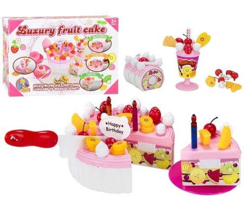 Luxury Fruit Cake Realistic Safe Cutting Sweets Birthday Velcro