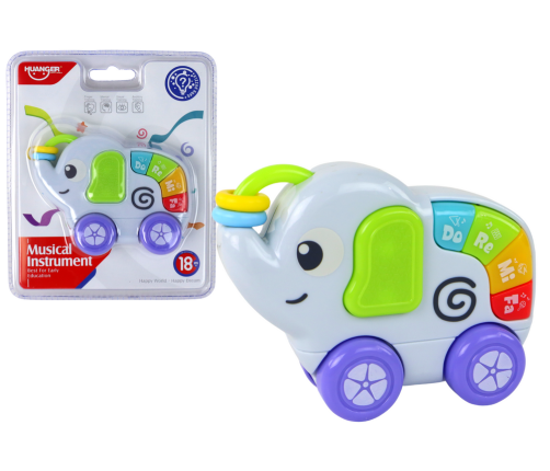 Interactive Playing Elephant Toy on Wheels