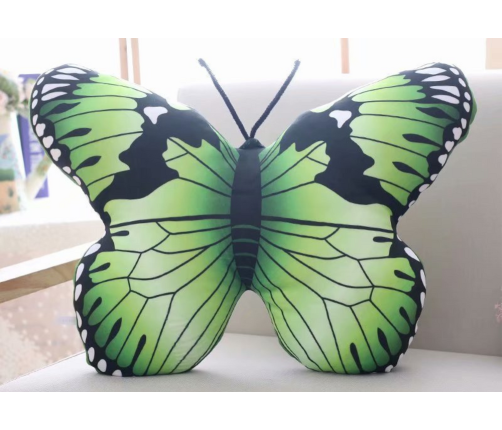 Mascot Plush Butterfly Green Pillow 40 x 30 cm