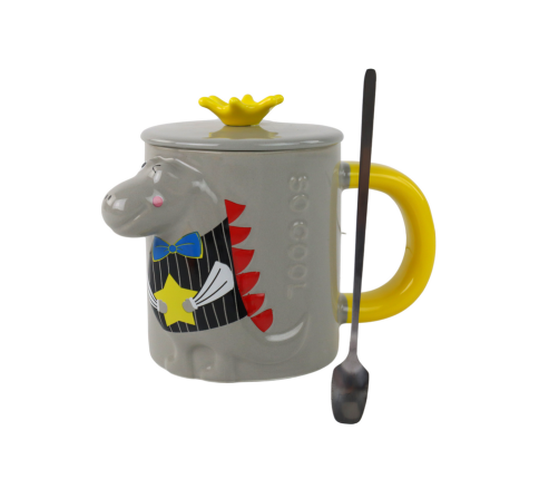 Gray Dinosaur Infuser Mug 400 ml