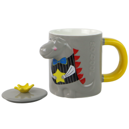 Gray Dinosaur Infuser Mug 400 ml