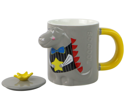 Gray Dinosaur Infuser Mug 400 ml