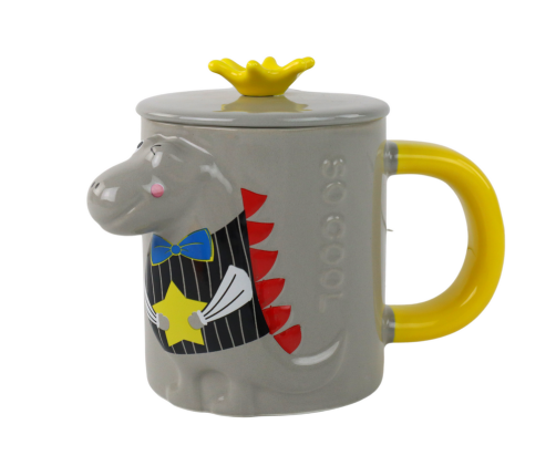 Gray Dinosaur Infuser Mug 400 ml