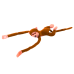 Plush Monkey Mascot with Sound, Light Brown 60 cm