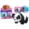 Interactive Plush Panda In Pink Blue Transporter