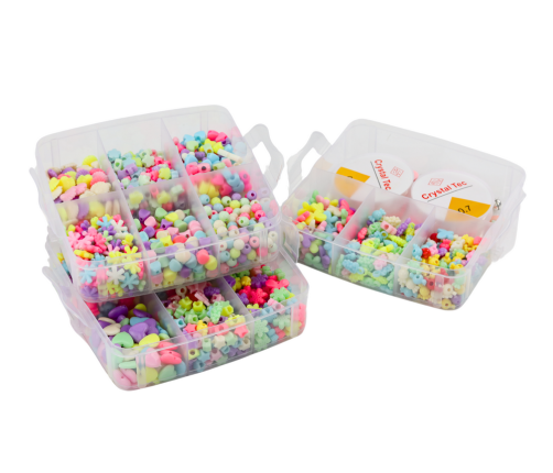 Set of beads for jewelry pendants in a suitcase DIY strings 1620 pcs