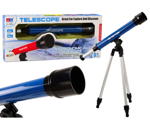 Educational Telescope Tripod Magnification 30x Blue