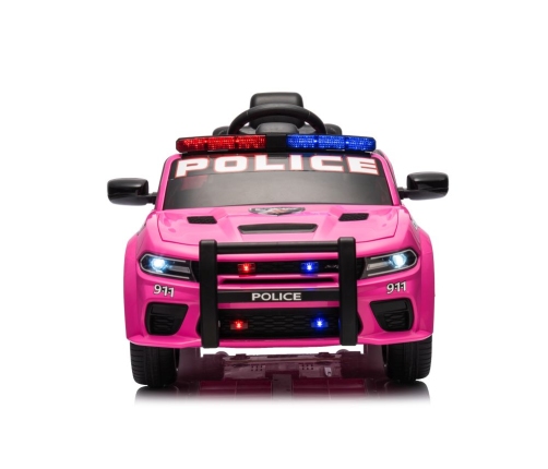 Vienvietīgs elektromobilis Dodge Charger Police Pink