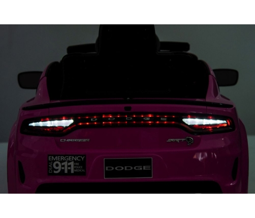 Одноместный электромобиль Dodge Charger Police Pink