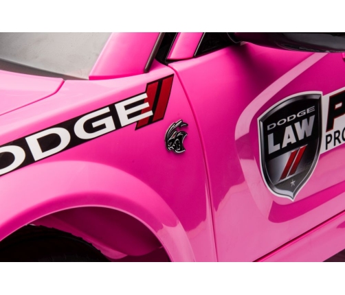 Одноместный электромобиль Dodge Charger Police Pink