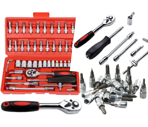 1/4" Socket Wrench Set - 46 Pieces in a Case