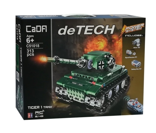 R/C Brick Tank Remote Control 313 pcs Double E