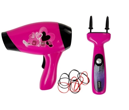 Hair beauty kit hair dryer braider varnish cufflinks