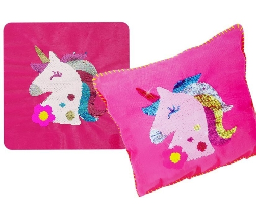 Pink Sequined Unicorn Pillow DIY