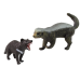 Set of 2 Figures Honey-eating Ratel and Tasmanian Devil